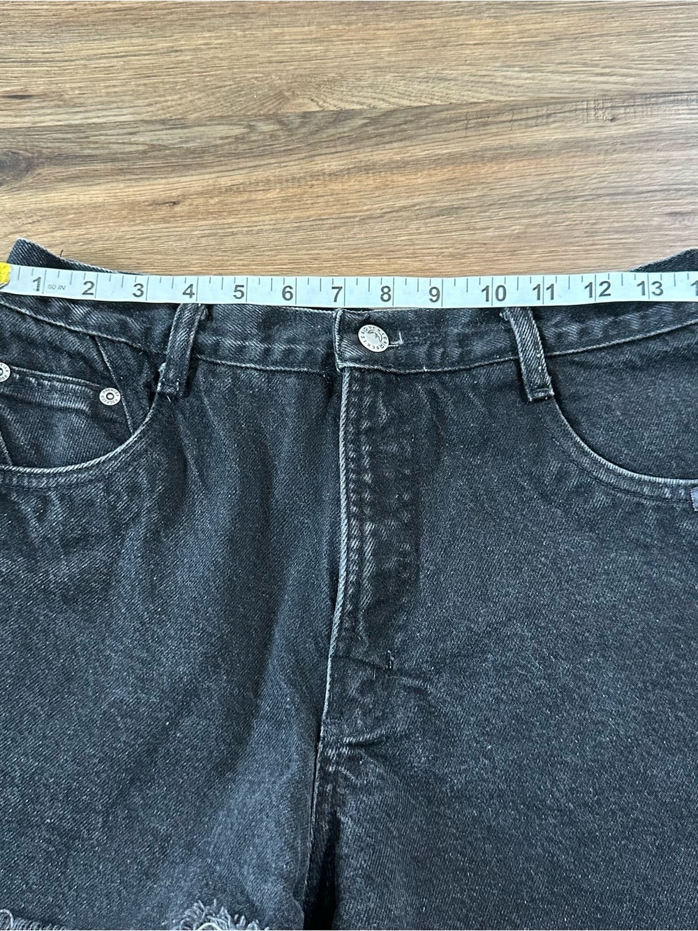 Vintage Rockies High Waisted Cut Off Denim Jean Shorts Western Black Womens 11 - Picture 9 of 12